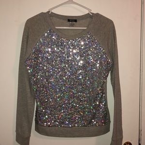 sparkly crew neck!